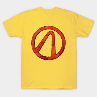 Vault Symbol Stitched Red - Borderlands T-Shirt